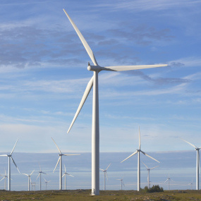 Photo of a wind energy generator
